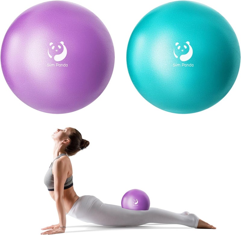 Slim Panda Pilates Ball, 9 Inch Small Exercise Ball, Anti Burst Mini Yoga Ball for Stability, Workout, Barre, Core Strength, Physical Therapy, Balance, Stretching - Image 1
